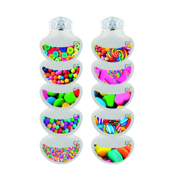 Sada samolepek - Enlite Medtronic - 5 - Barevné CANDY sladkosti