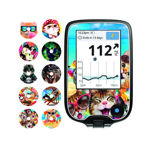 Sada samolepek - FreeStyle Libre 1 - 66 - Summer Cat