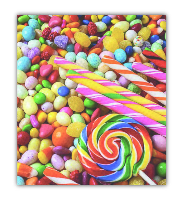 Obdélníková náplast 6x8 cm  - č. 5. Candy