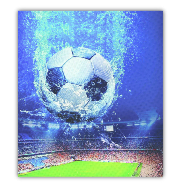 Obdélníková náplast 6x8 cm  - č. 10. Fotbal