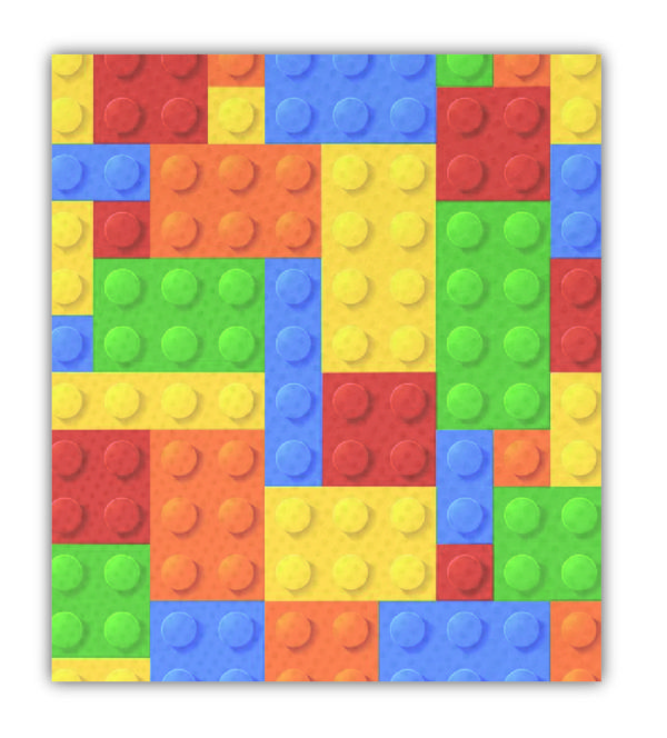 Obdélníková náplast 6x8 cm  - č. 22. Lego