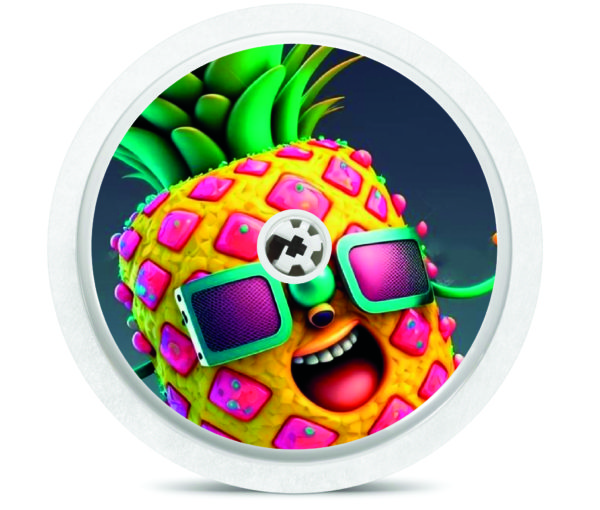 Samolepka - FreeStyle Libre 1 a Libre 2 - ANANAS