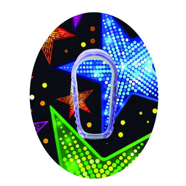 Náplast kolem senzoru DEXCOM G6 - 55. Glitre Stars