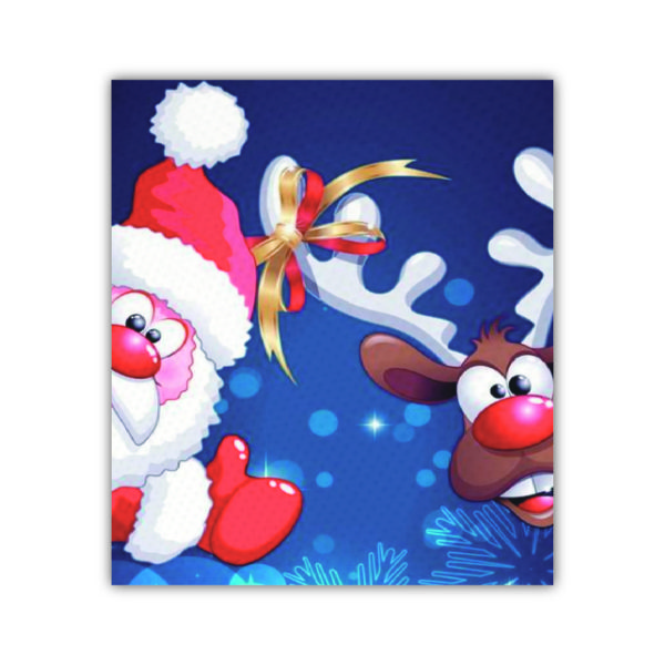 Obdélníková náplast 6x8 cm  - č. 46. Santa a Sobík