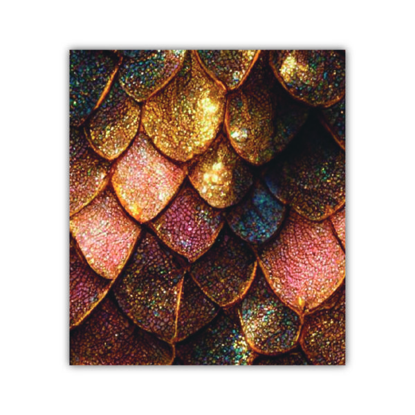 Obdélníková náplast 6x8 cm  - č. 49. Zlaté šupiny
