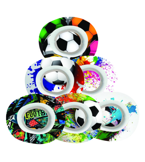 Náplast kolem senzoru DEXCOM G7 - sada 6 ks - 18. Fotbal