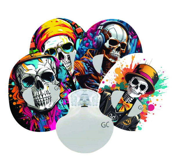 Náplast kolem senzoru Enlite - Medtronic - sada 4 ks - 20. Skull