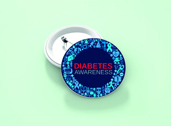 Malý odznáček 25mm - č. 17 - Diabetes
