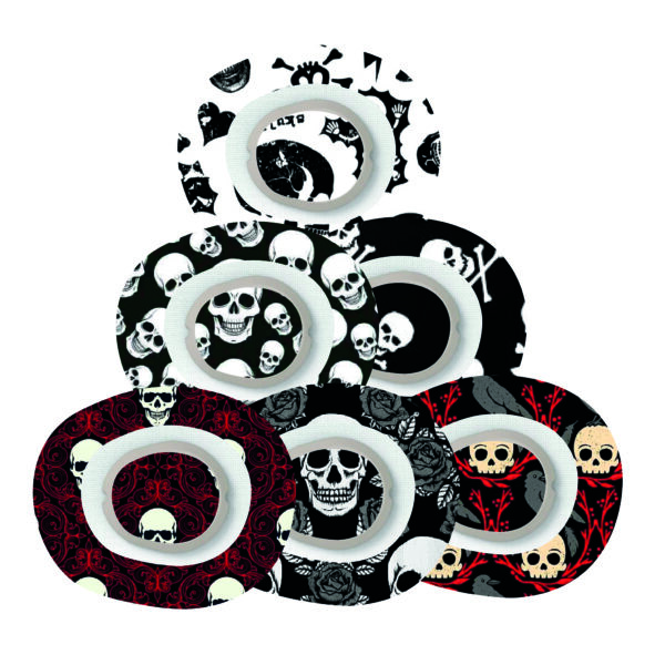 Náplast kolem senzoru DEXCOM G7 - sada 6 ks - 32. Skull