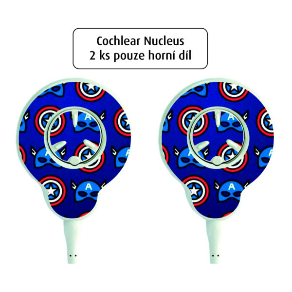 Kochleární implantáty - 2 ks horní díl - Nucleus 7/8 - č. 8 Helma
