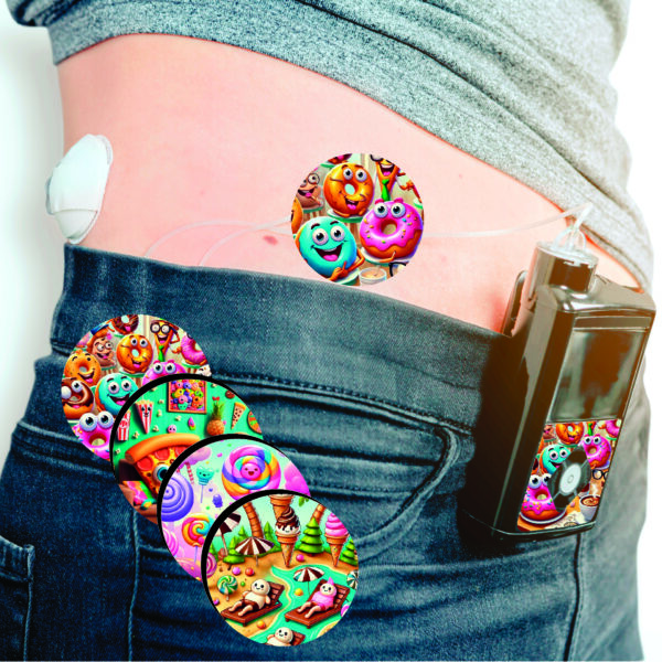 Náplast na kanylu - sada 4 ks - č.6 Veselý donut